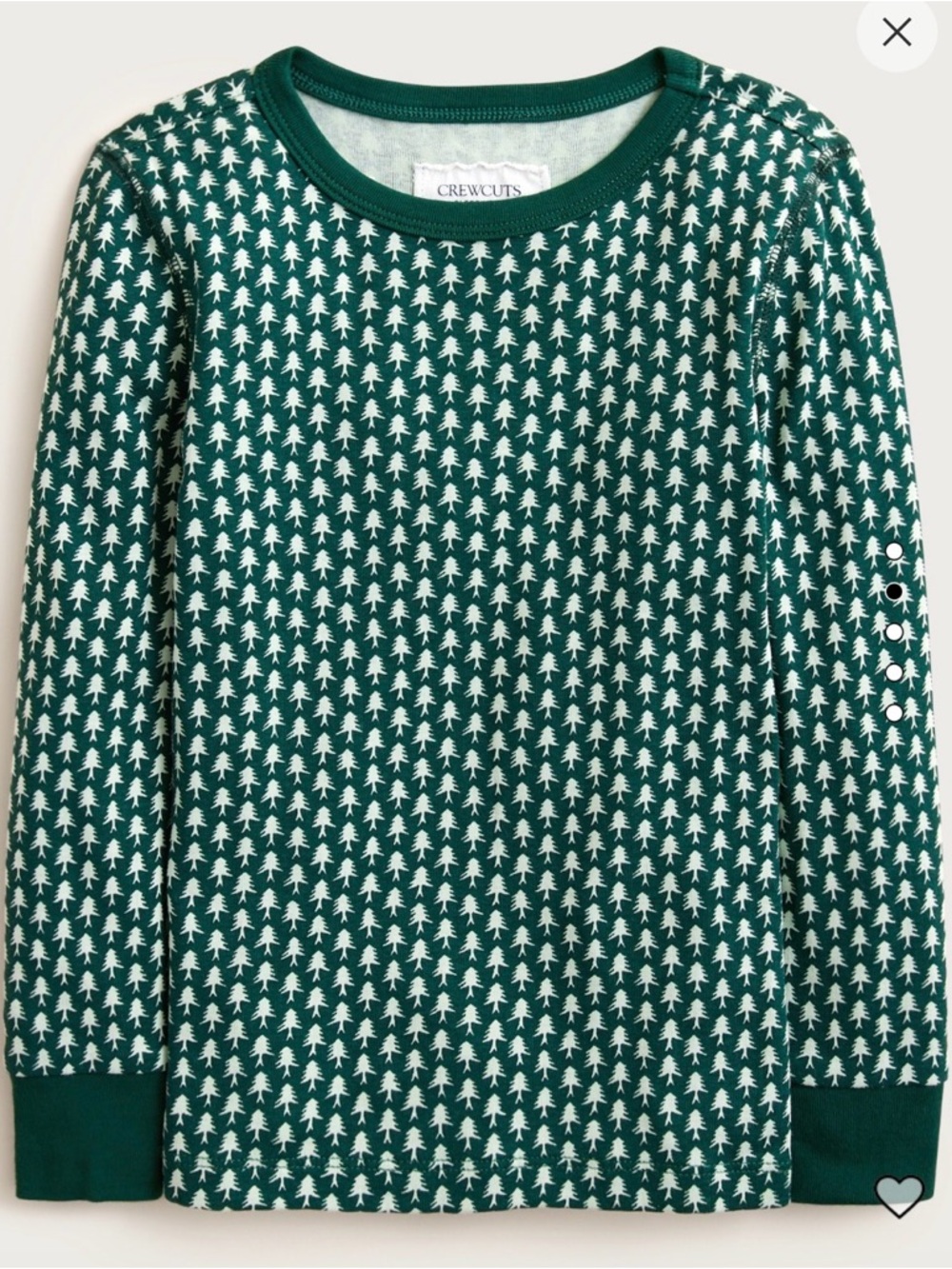 Crewcuts Green Tree-Pattern Pajama Set - Picture 3 of 4